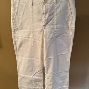 CAbi white cropped full-leg jeans - size 10